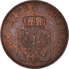 Coin, German States, PRUSSIA, Wilhelm I, 2 Pfennig, 1862, Berlin, AU(50-53)