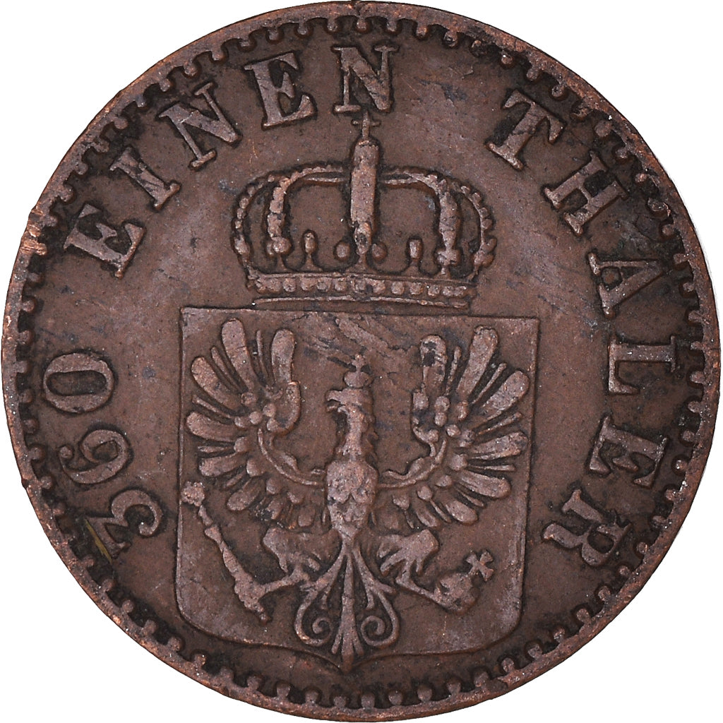 Coin, German States, PRUSSIA, Wilhelm I, Pfennig, 1863, Berlin, VF(30-35)