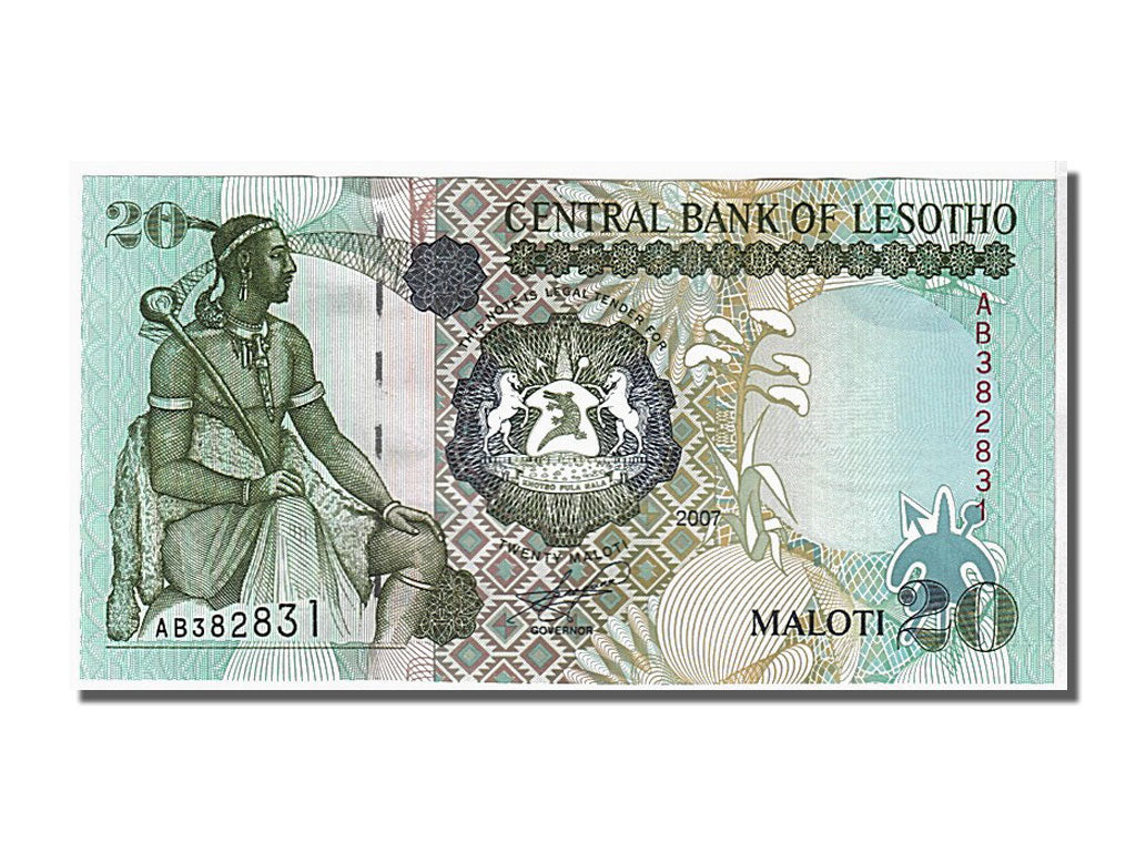 Lesotho, 20 Maloti, 2007, KM #16f, UNC(65-70), AB382831