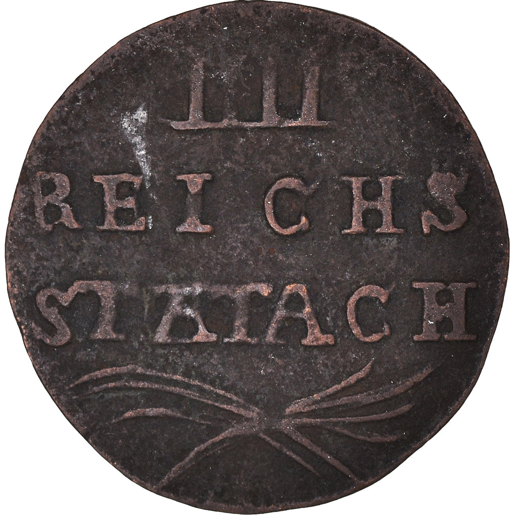 Coin, German States, AACHEN, 4 Heller, 1793, Aachen, VF(20-25), Copper, KM:52