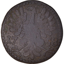 Coin, German States, AACHEN, 12 Heller, 1758, Aachen, VF(20-25), Copper, KM:51