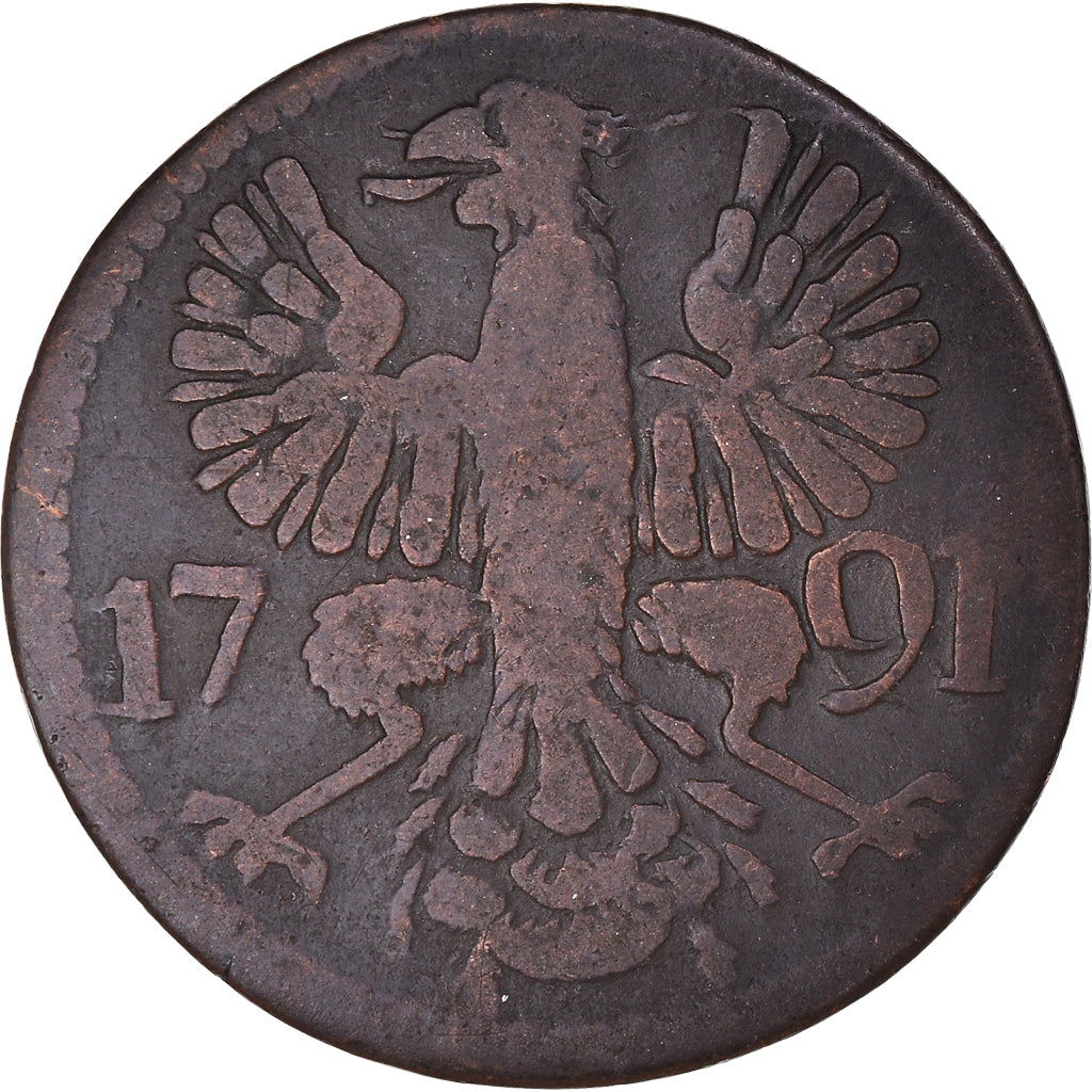 Monnaie, Etats allemands, AACHEN, 12 Heller, 1791, Aachen, TB, Cuivre, KM:51