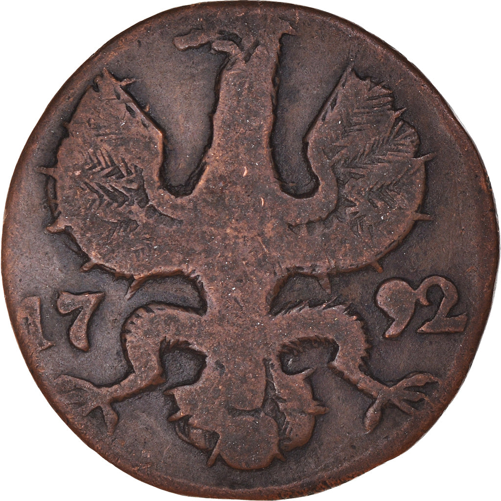 Coin, German States, AACHEN, 12 Heller, 1792, Aachen, VF(30-35), Copper, KM:51