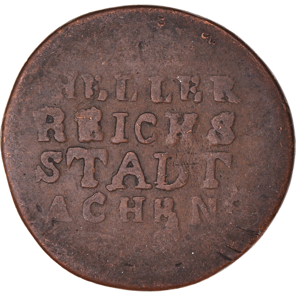 Moneta, Stati tedeschi, AACHEN, 12 Heller, 1798, Aachen, MB, Rame, KM:51