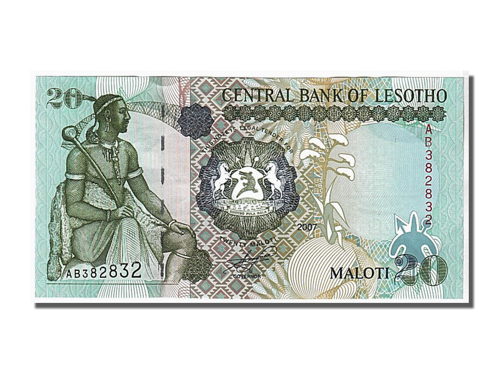 Banknote, Lesotho, 20 Maloti, 2007, KM:16f, UNC(65-70)