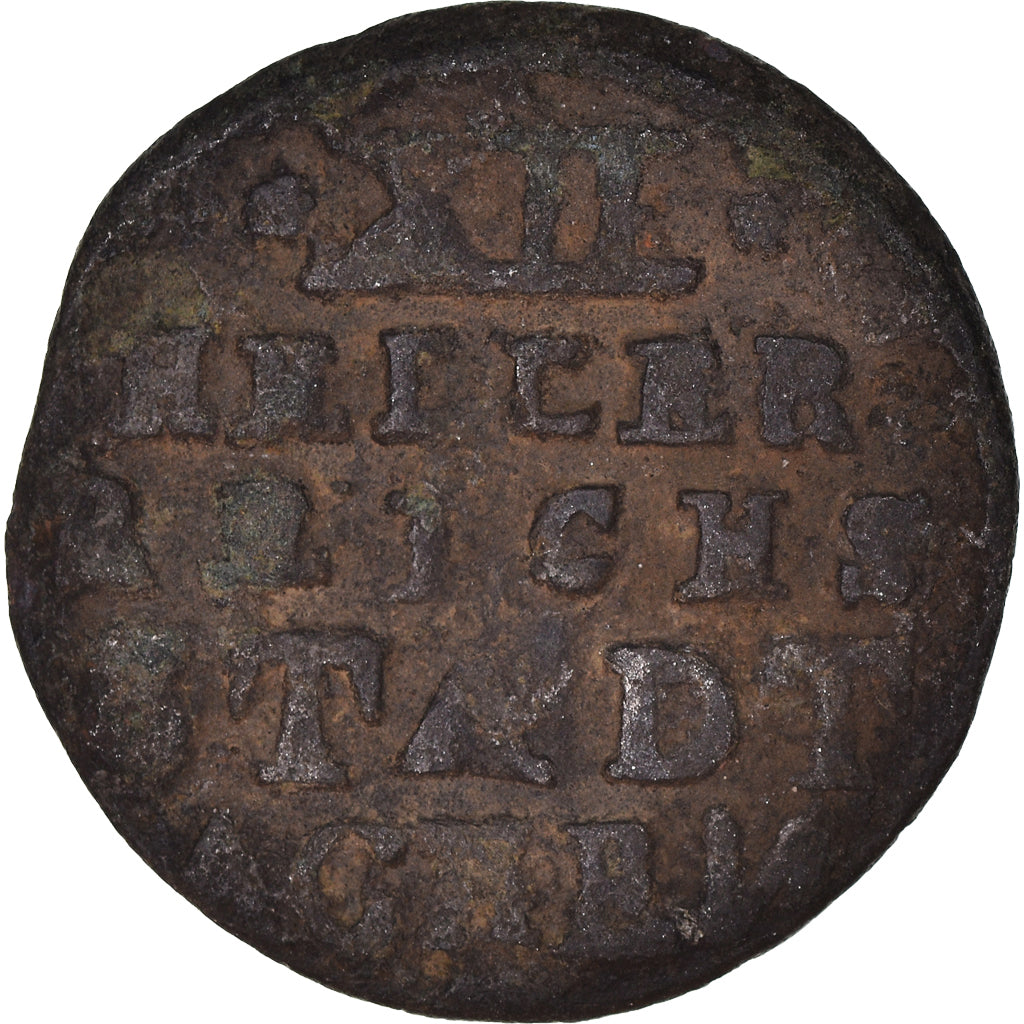 Coin, Germany, AACHEN, 12 Heller, Aachen, VG(8-10), Copper