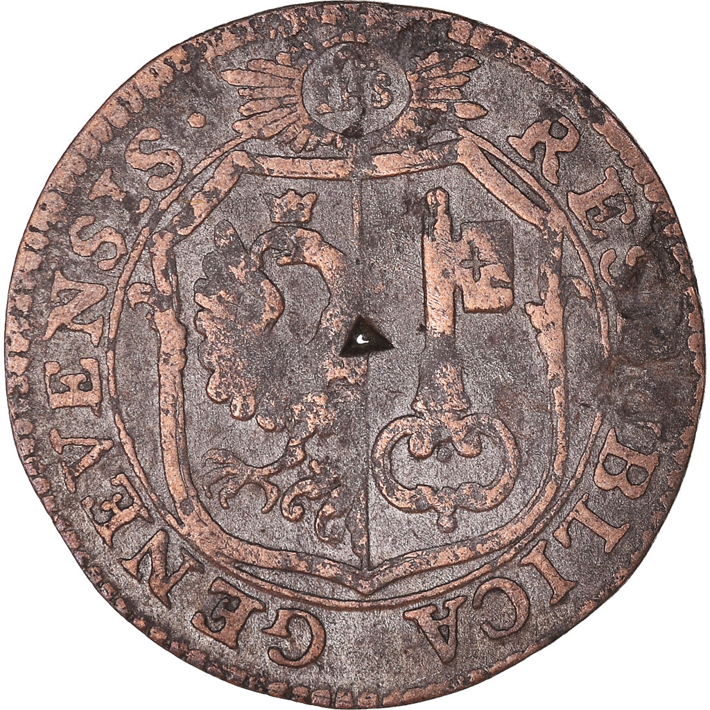 Coin, SWISS CANTONS, GENEVA, 3 Sols, 1791, Genève, VF(30-35), Billon, KM:89
