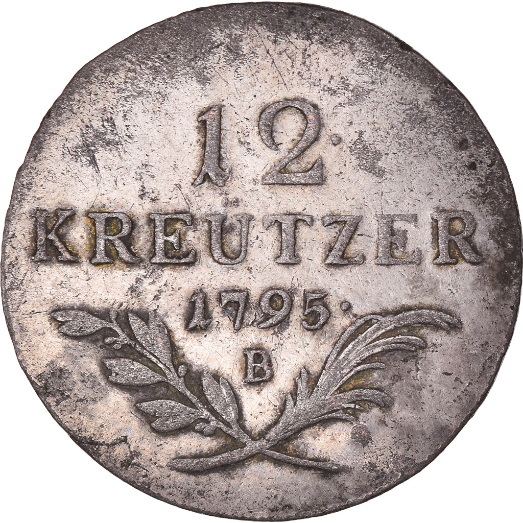 Moneta, Austria, Franz II (I), 12 Kreuzer, 1795, Kremnitz, VF(30-35), Srebro