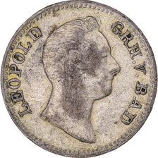 Coin, German States, BADEN, Ludwig I, 3 Kreuzer, 1832, VF(30-35), Silver, KM:199