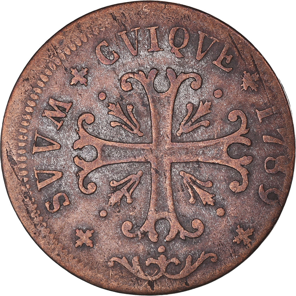 Coin, SWISS CANTONS, NEUCHATEL, 1/2 Batzen, 1789, Neuenburg, EF(40-45), Billon