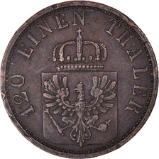 Moneta, Stati tedeschi, PRUSSIA, Wilhelm I, 3 Pfennig, 1870, Berlin, BB, Rame