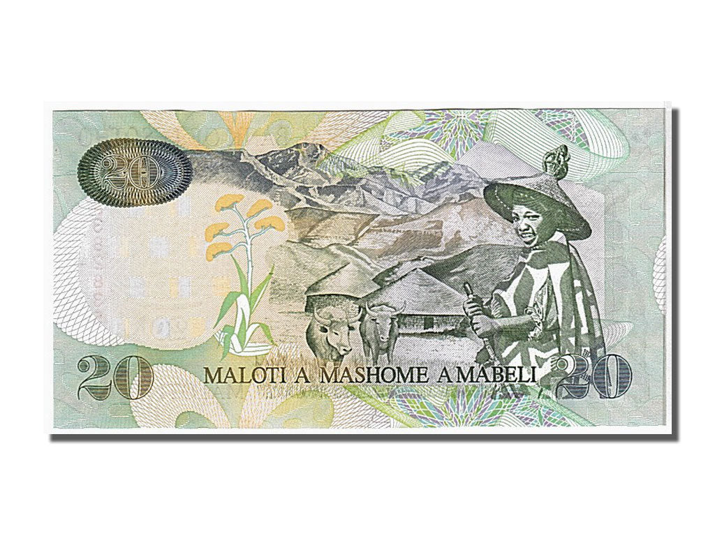 Banconote, Lesotho, 20 Maloti, 2007, FDS