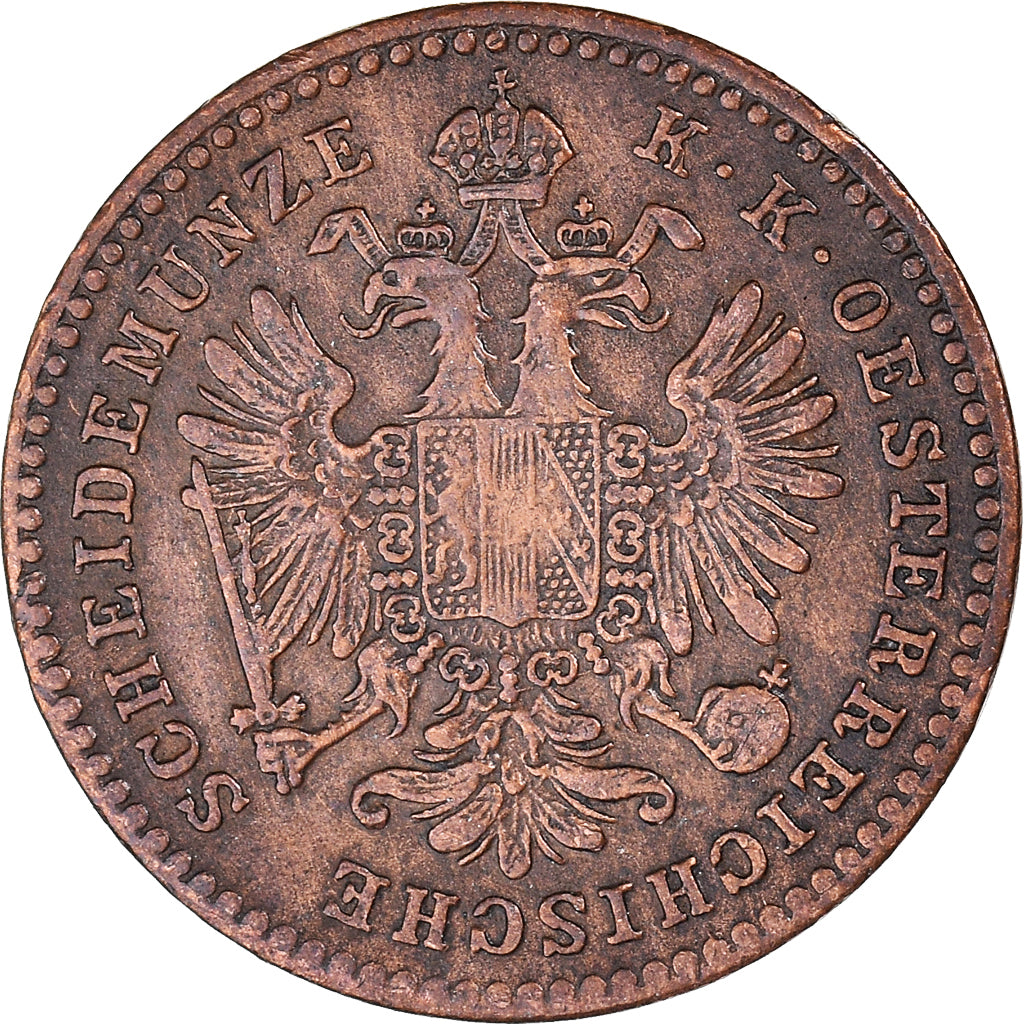 Moneda, Austria, Franz Joseph I, Kreuzer, 1860, Vienne, MBC, Cobre, KM:2186