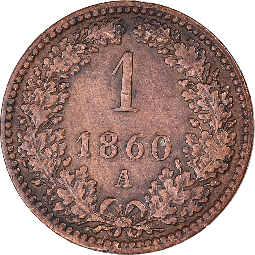 Moneda, Austria, Franz Joseph I, Kreuzer, 1860, Vienne, MBC, Cobre, KM:2186
