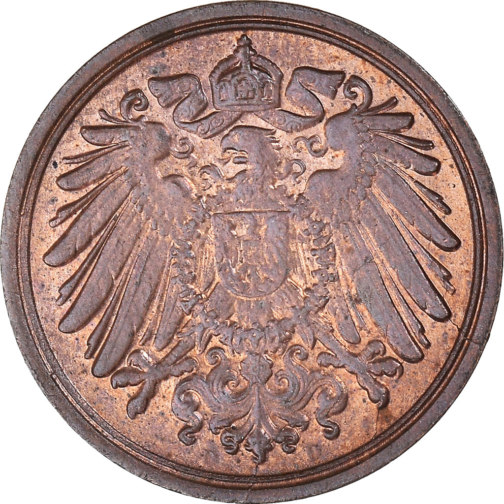 Coin, GERMANY - EMPIRE, Wilhelm II, Pfennig, 1905, Munich, AU(55-58), Copper