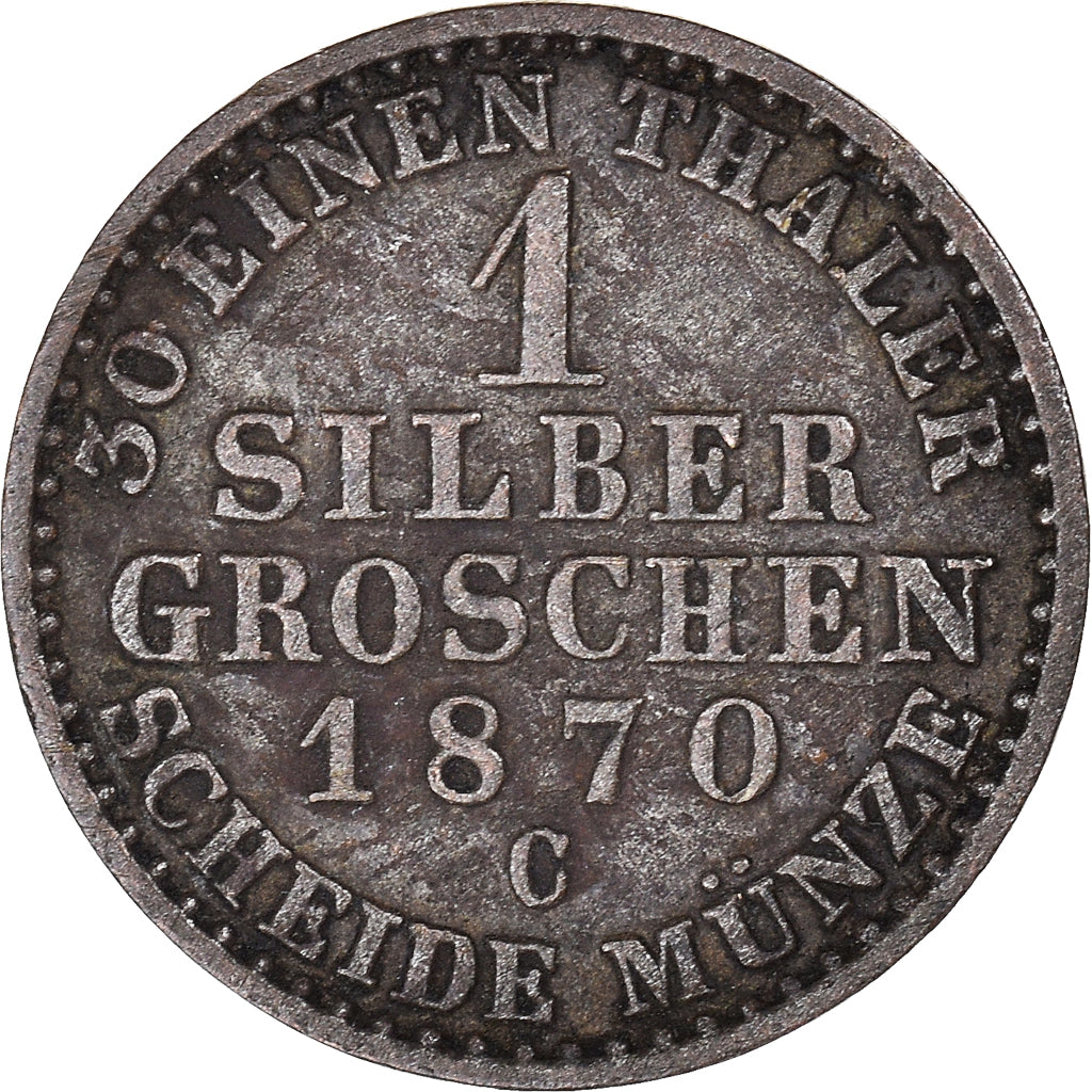 Moneta, Landy niemieckie, PRUSSIA, Wilhelm I, Groschen, 1870, Frankfurt