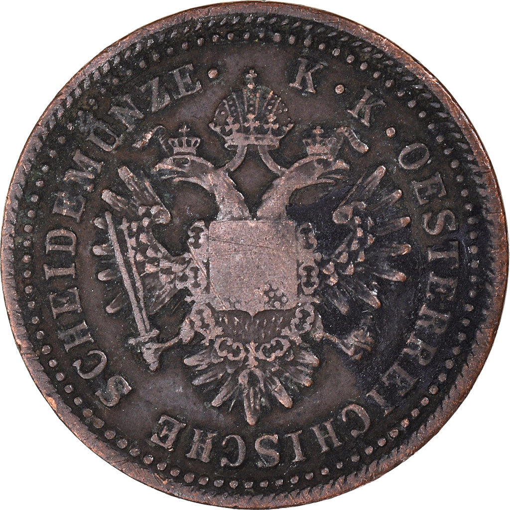 Monnaie, Autriche, Franz Joseph I, Kreuzer, 1851, Vienna, TB+, Cuivre, KM:2185