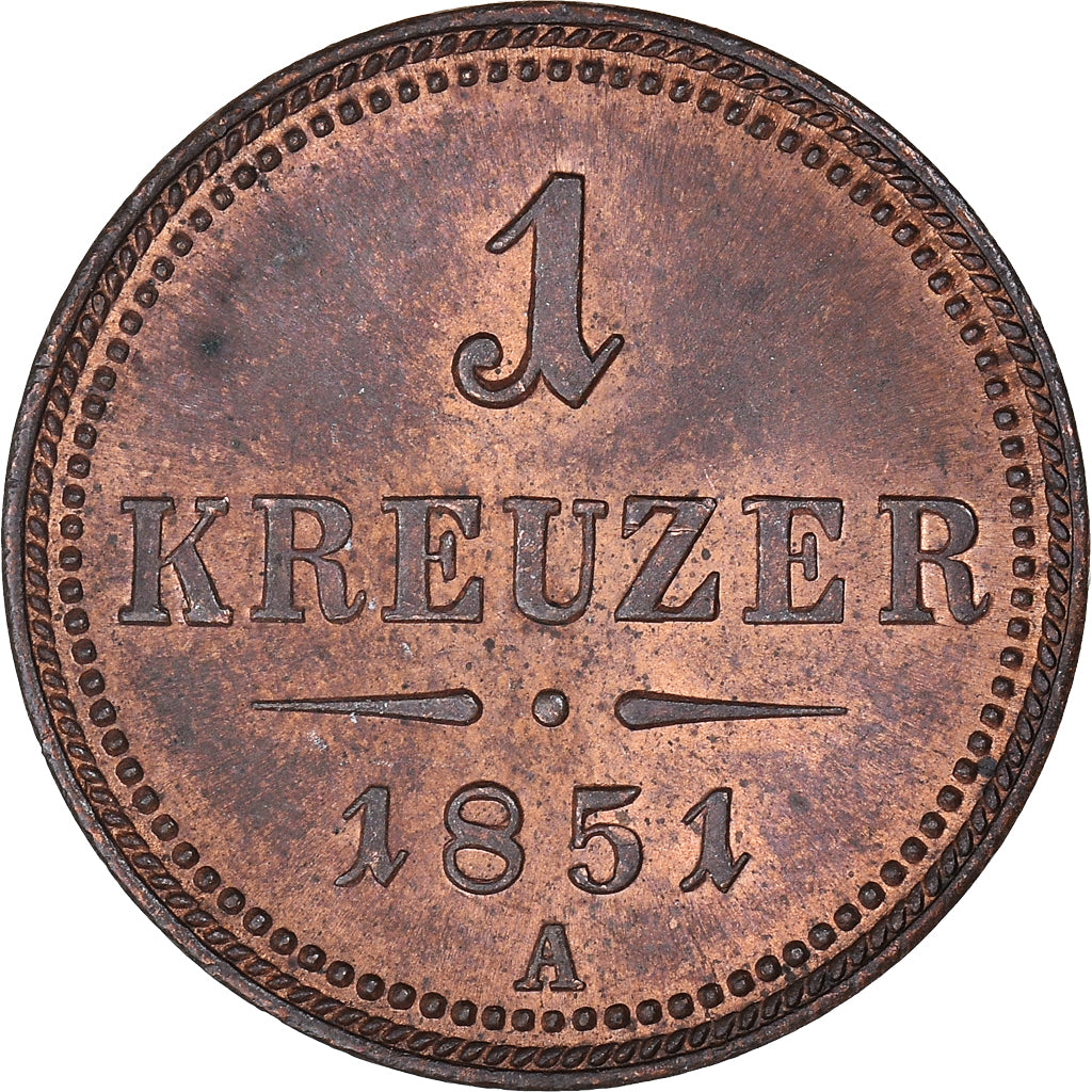 Monnaie, Autriche, Franz Joseph I, Kreuzer, 1851, Vienna, SUP+, Cuivre, KM:2185