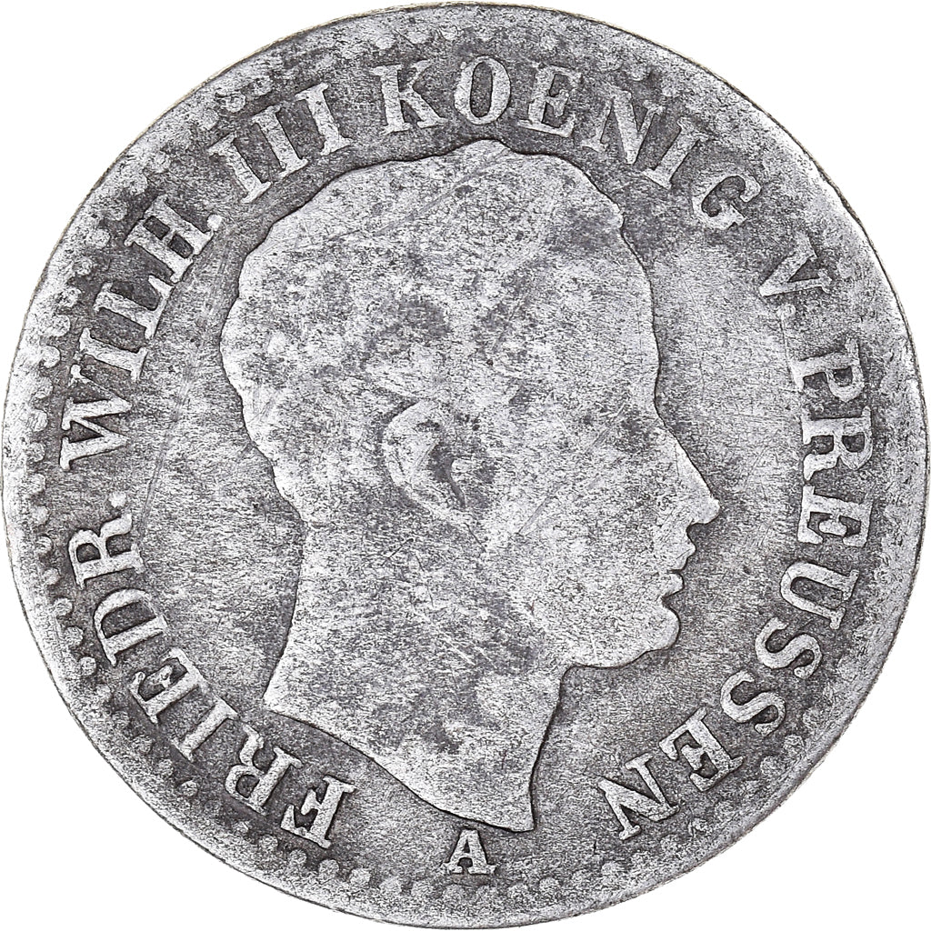 Coin, German States, PRUSSIA, Friedrich Wilhelm III, 1/6 Thaler, 1823, Berlin