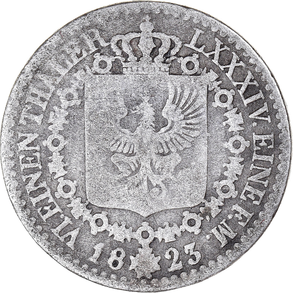 Coin, German States, PRUSSIA, Friedrich Wilhelm III, 1/6 Thaler, 1823, Berlin