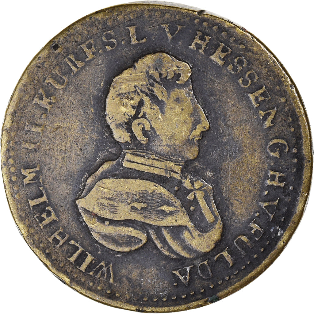 Munten, Duitse staten, HESSE-CASSEL, Wilhelm II, 1/3 Thaler, 1828, FAUX, FR+