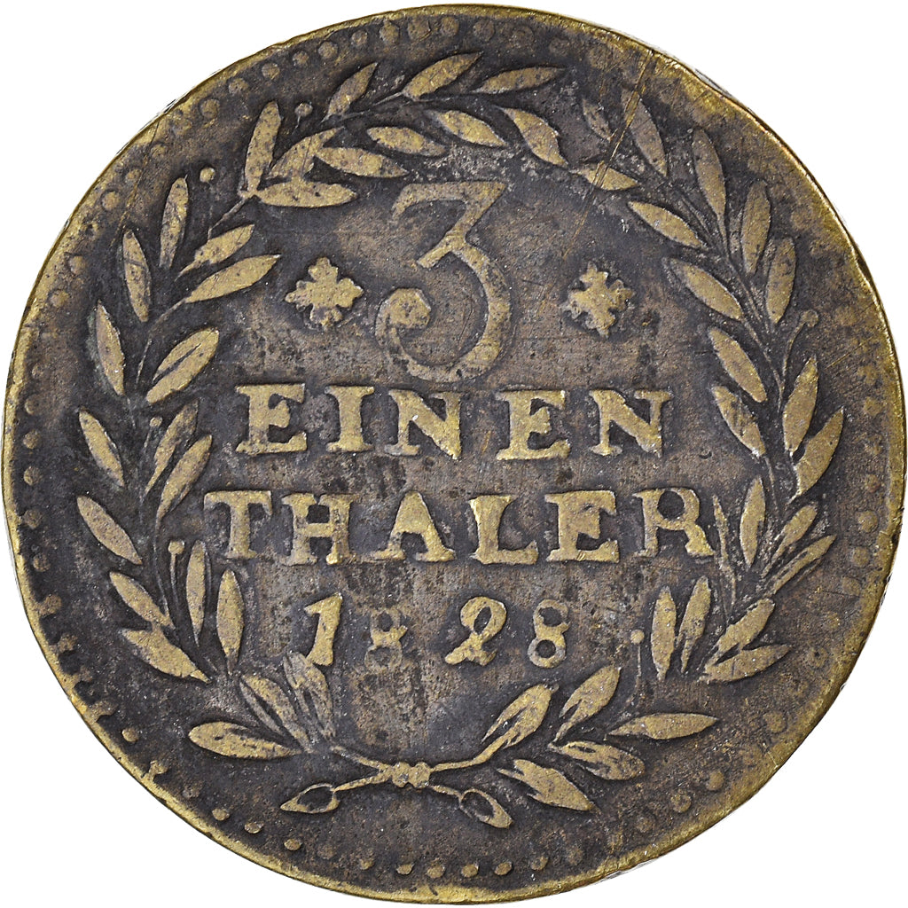 Munten, Duitse staten, HESSE-CASSEL, Wilhelm II, 1/3 Thaler, 1828, FAUX, FR+