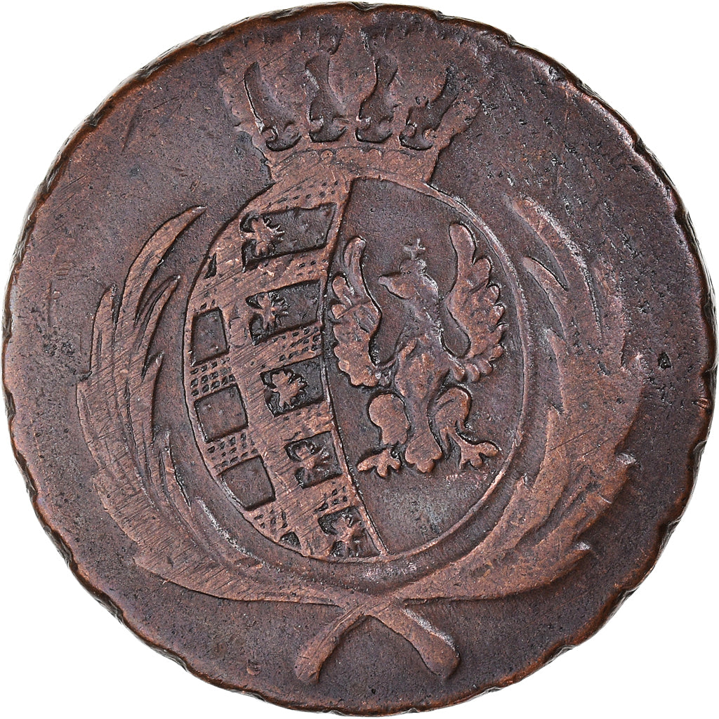 Monnaie, Pologne, Friedrich August I, 3 Grosze, 1812, Warsaw, TB+, Cuivre, KM:82