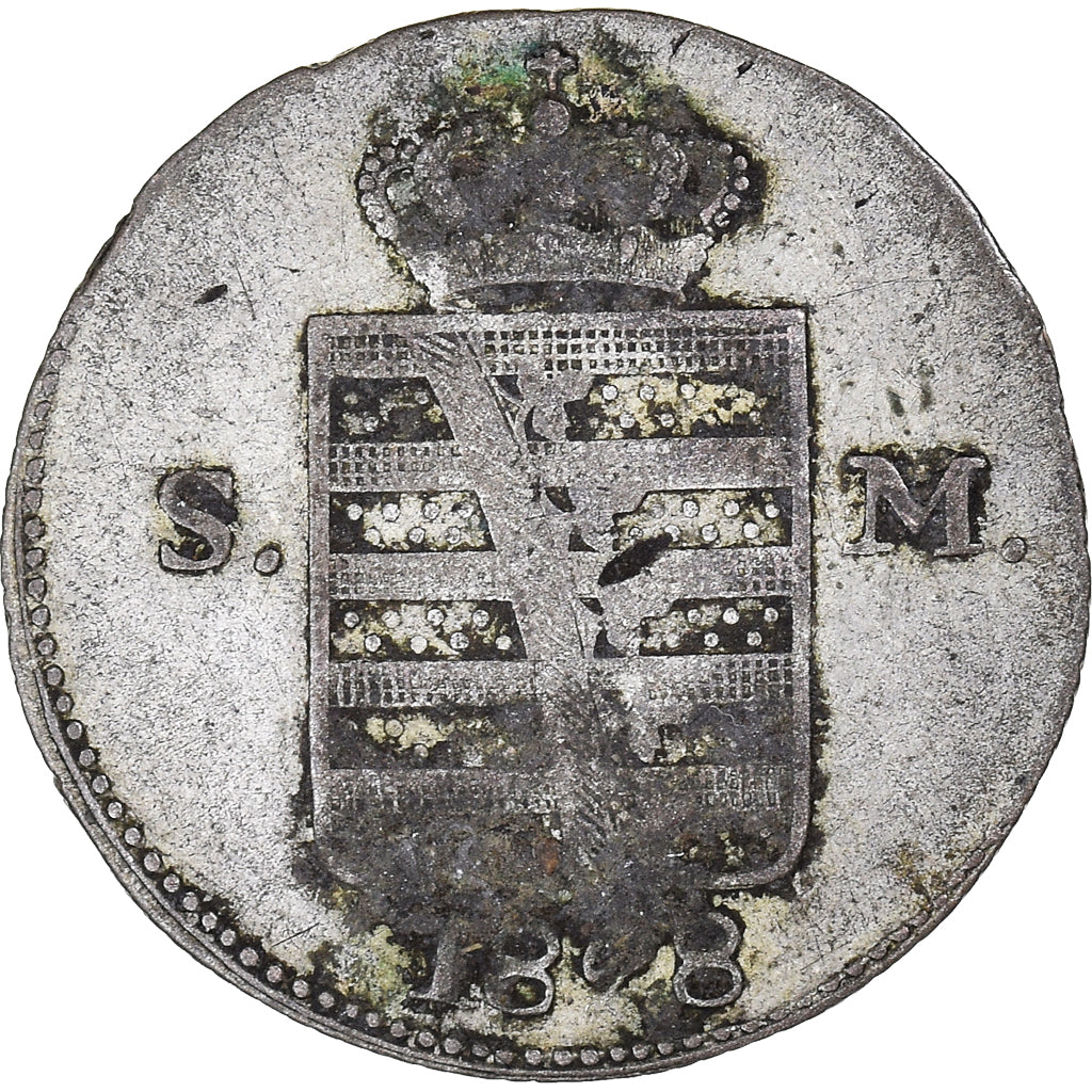 Moneta, Stati tedeschi, SAXE-MEININGEN, Bernhard II, 6 Kreuzer, 1828, MB+