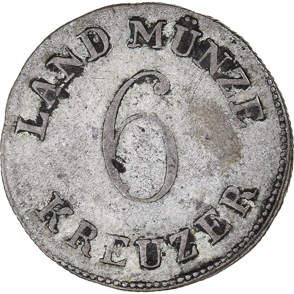 Moneta, Stati tedeschi, SAXE-MEININGEN, Bernhard II, 6 Kreuzer, 1828, MB+