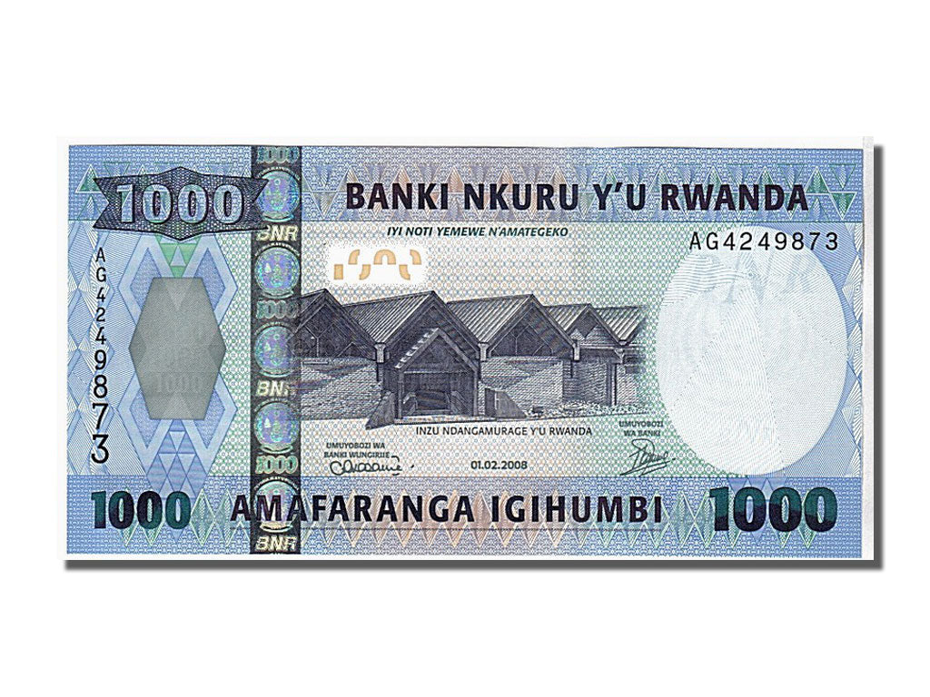 Banknote, Rwanda, 1000 Francs, 2008, 2008-02-01, KM:31b, UNC(65-70)