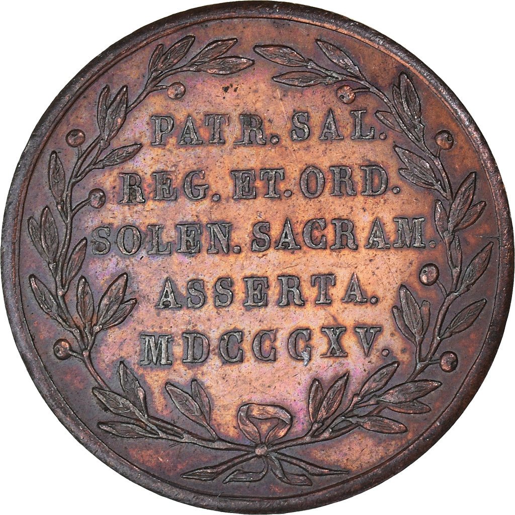Luxembourg, Token, inauguration du Ier Grand-Duc de Luxembourg, 1815, AU(55-58)