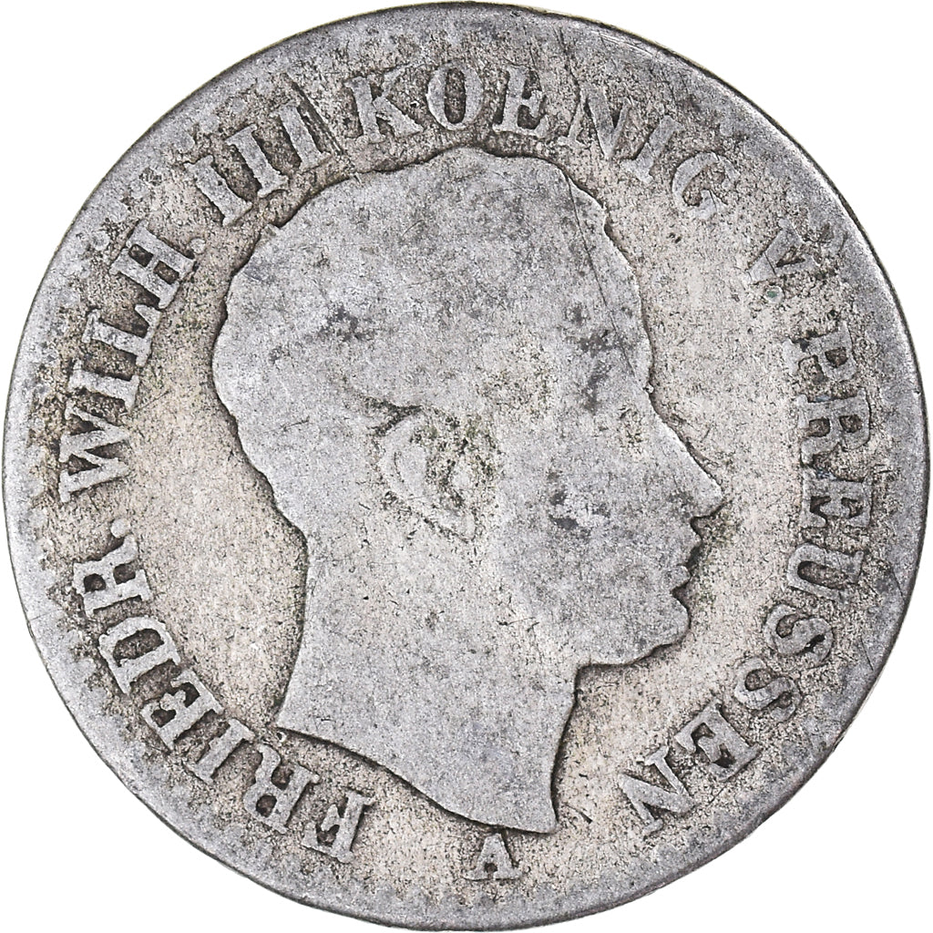 Coin, German States, PRUSSIA, Friedrich Wilhelm III, 1/6 Thaler, 1823, Berlin