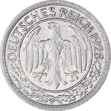 Coin, GERMANY, WEIMAR REPUBLIC, 50 Reichspfennig, 1928, Karlsruhe, MS(63)