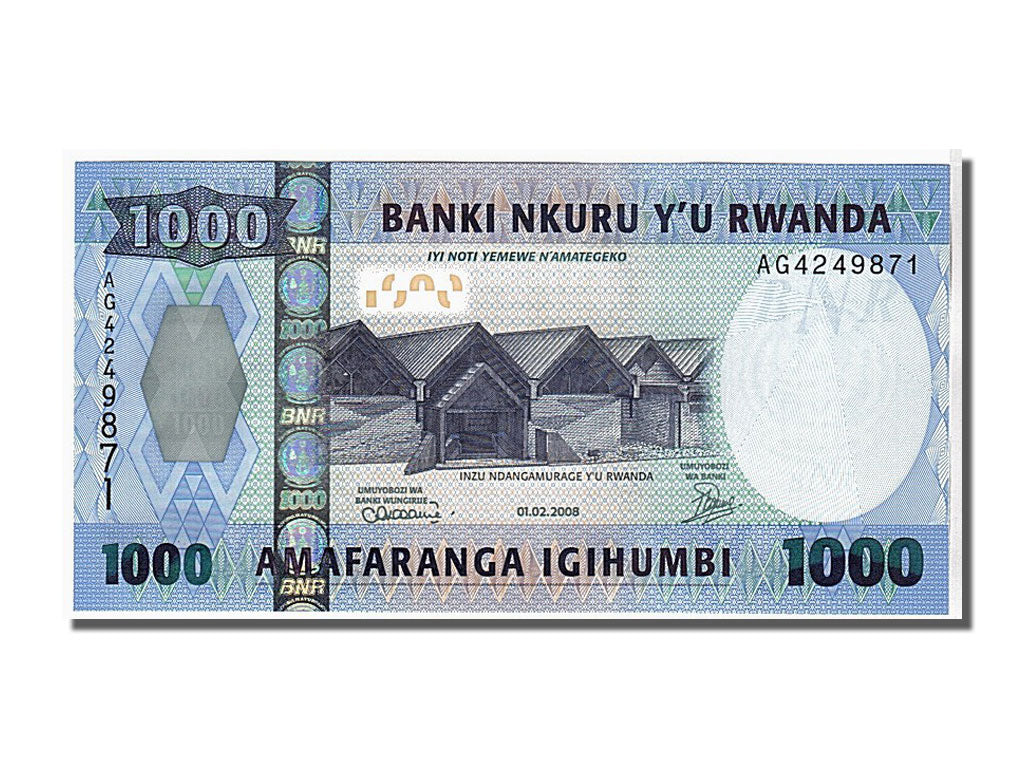 Banknote, Rwanda, 1000 Francs, 2008, 2008-02-01, UNC(65-70)