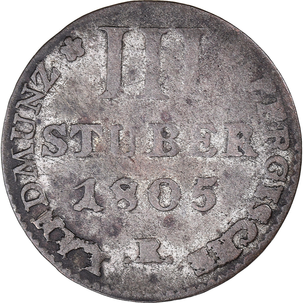 Münze, Deutsch Staaten, BERG, Maximilian IV Joseph, 3 Stüber, 1805, D, S+