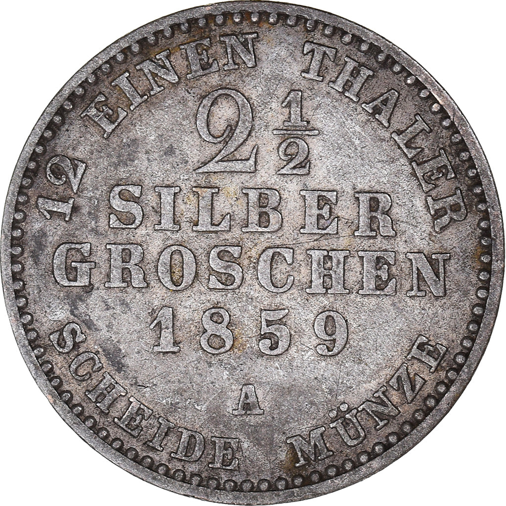 Monnaie, Etats allemands, PRUSSIA, Friedrich Wilhelm IV, 2-1/2 Silber Groschen