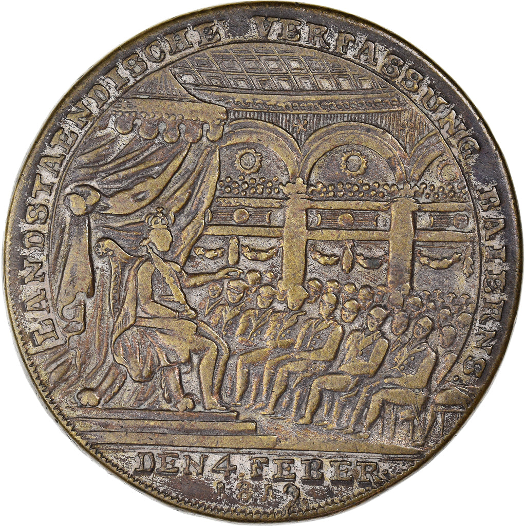 Germany, Token, Maximilien Ier, BAYERN, 1819, EF(40-45), Brass