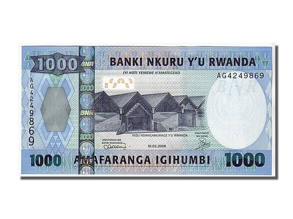 Banconote, Ruanda, 1000 Francs, 2008, 2008-02-01, FDS