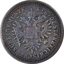Moneta, Austria, Franz Joseph I, Kreuzer, 1851, Kremnitz, BB, Rame, KM:2185