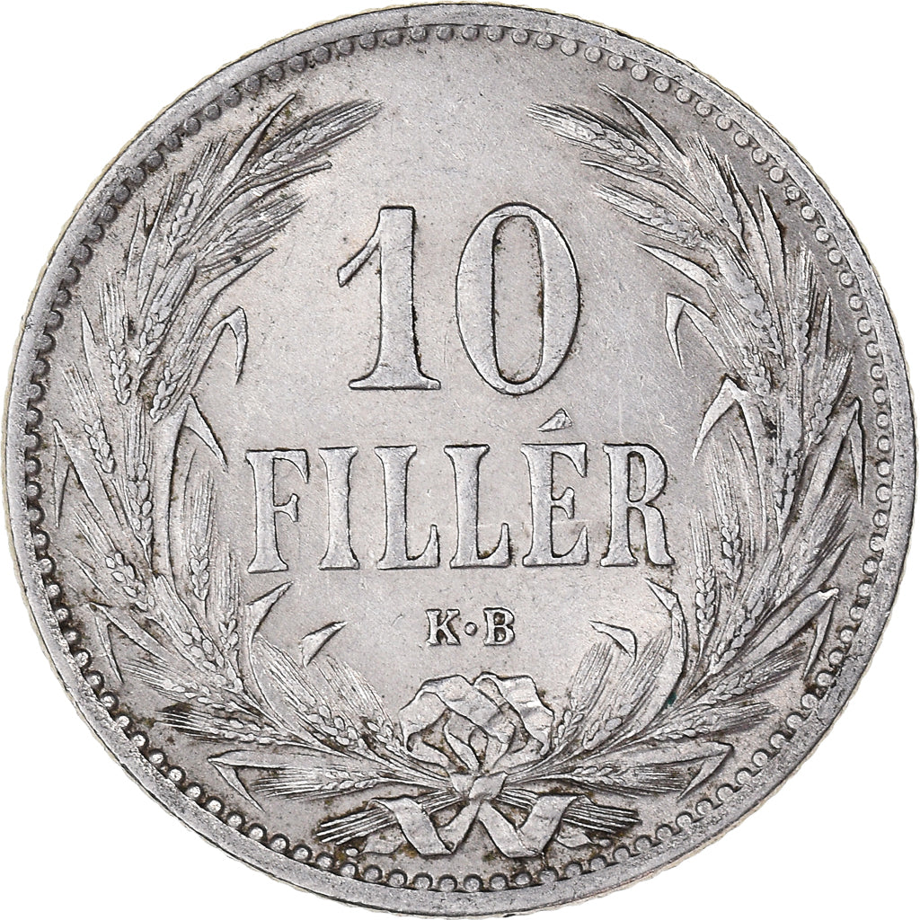 Moneta, Węgry, Franz Joseph I, 10 Filler, 1894, Kormoczbanya, AU(55-58)