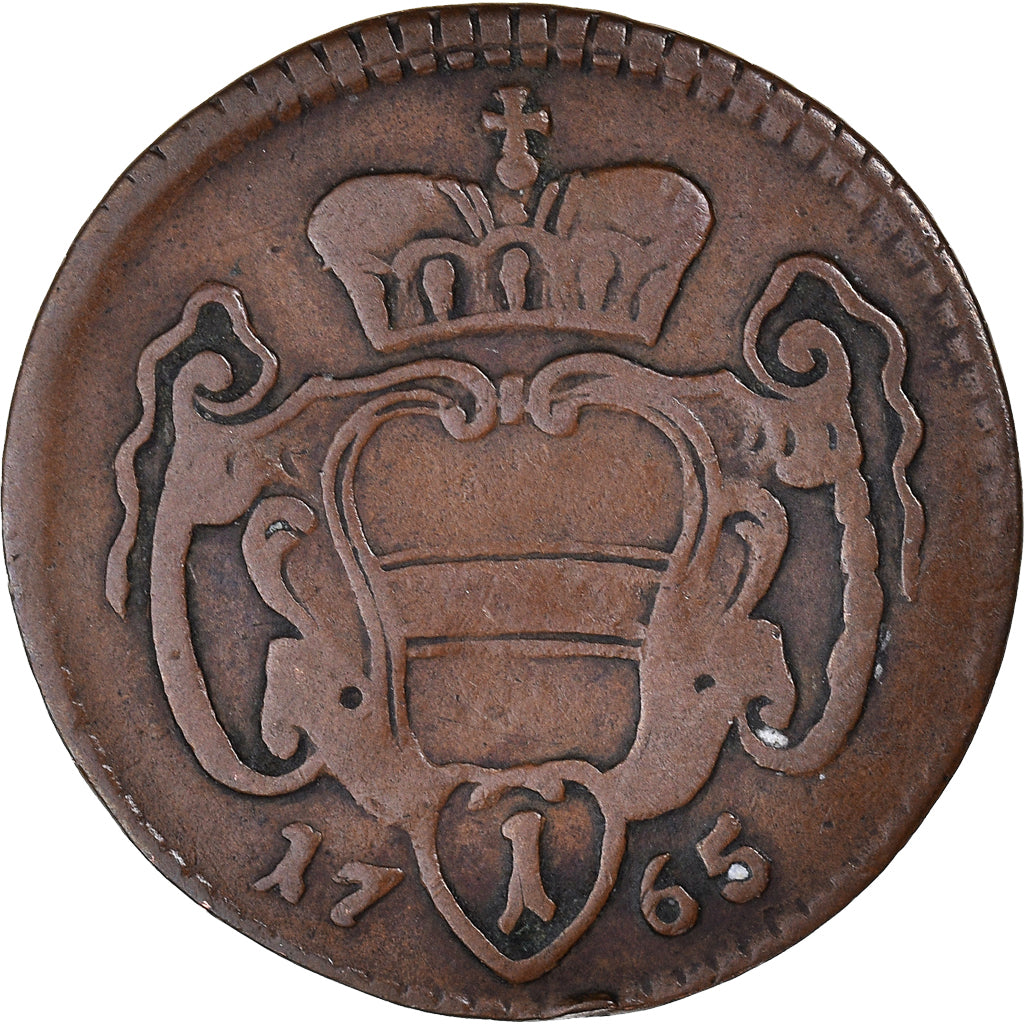 Coin, Austria, Maria Theresa, Pfennig, 1765, VF(20-25), Copper, KM:1979