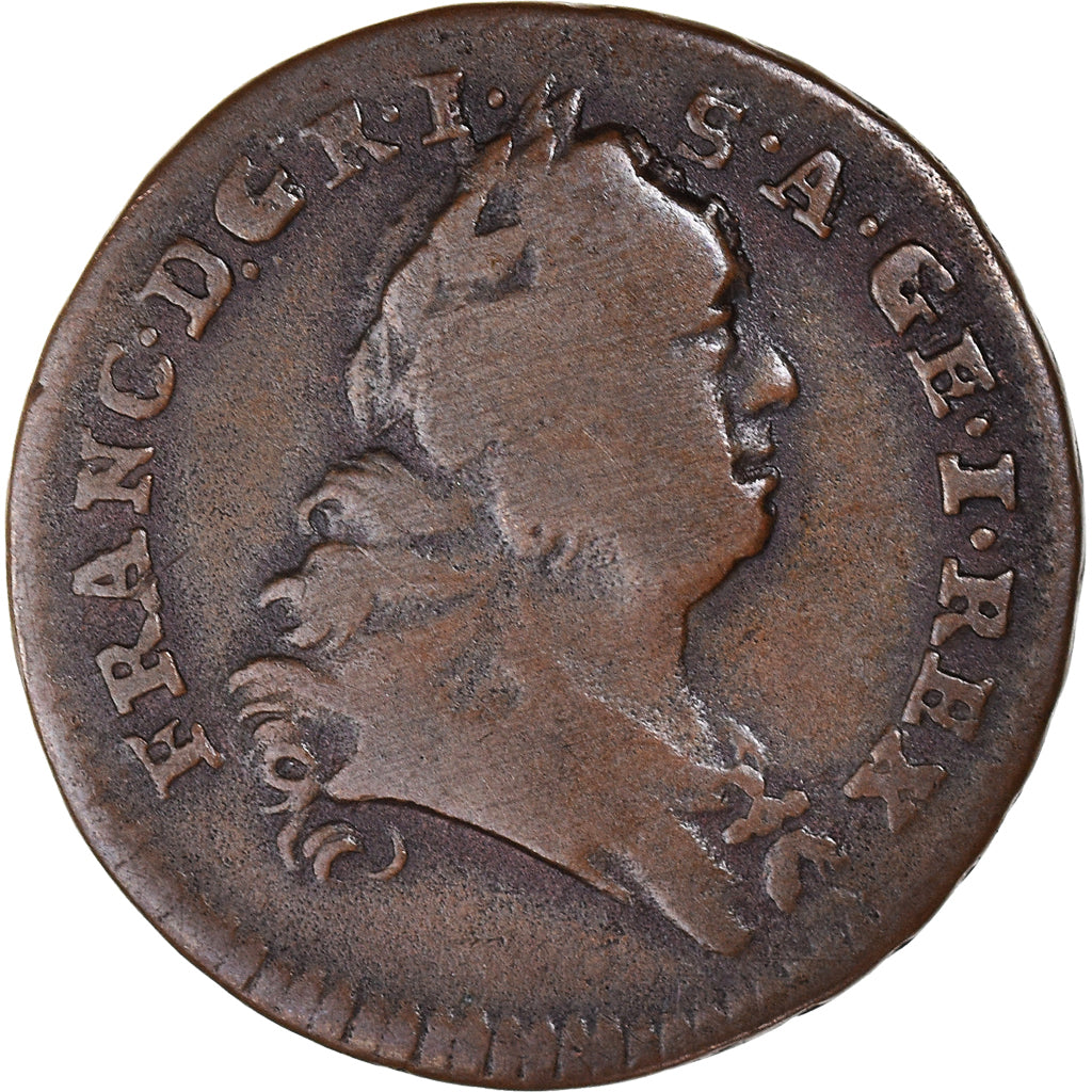 Coin, Austria, Franz I, Pfennig, 1765, Hall, VF(30-35), Copper, KM:2001