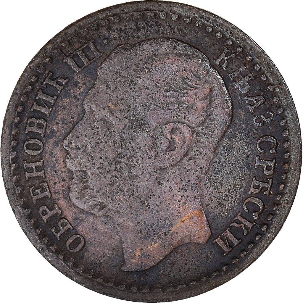 Coin, Serbia, Obrenovich Michael III, Para, 1868, VF(30-35), Bronze, KM:1.1