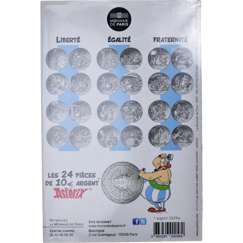 France, Monnaie de Paris, 10 Euro, Astérix Fraternité (Astérix chez les