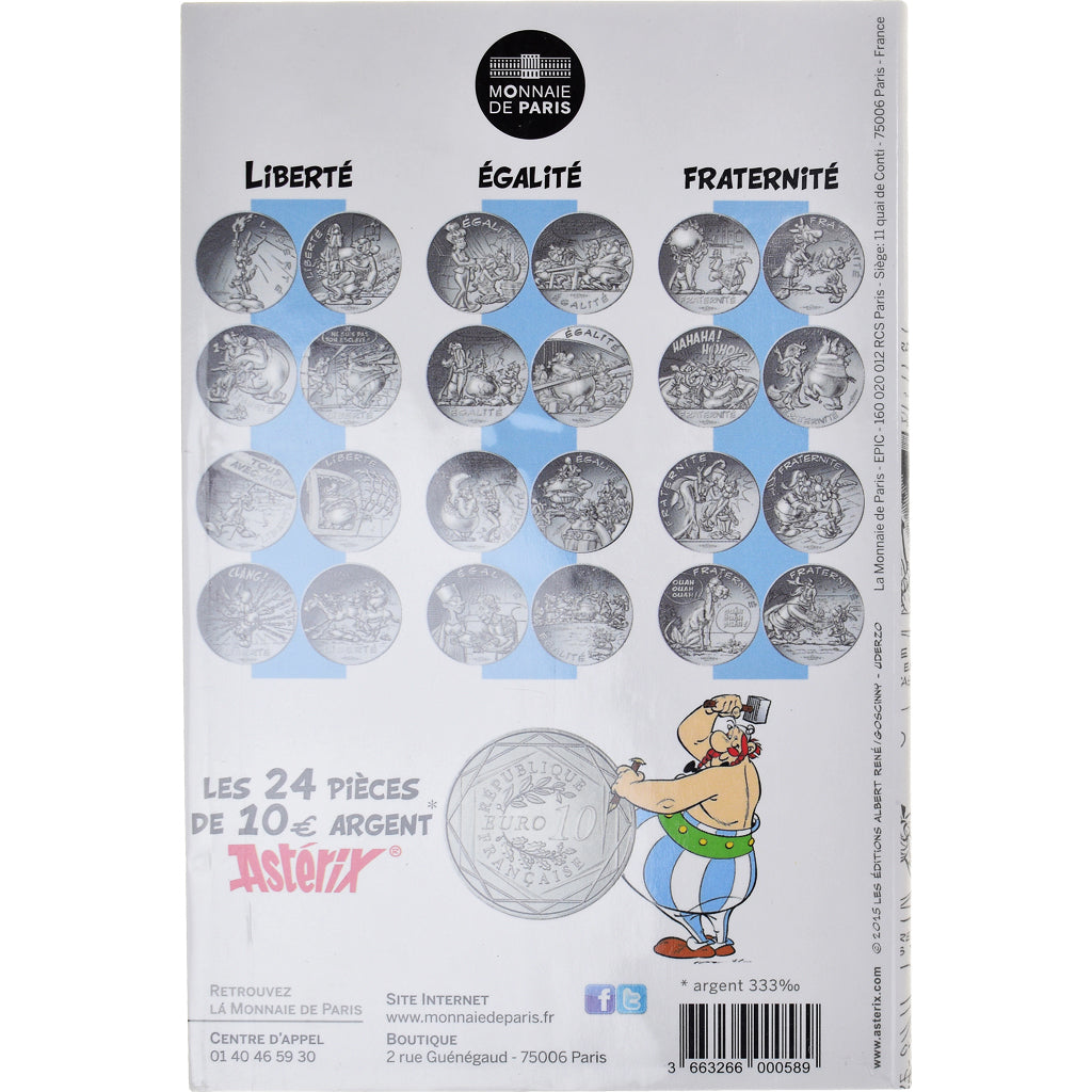 France, Monnaie de Paris, 10 Euro, Astérix Fraternité (Astérix et
