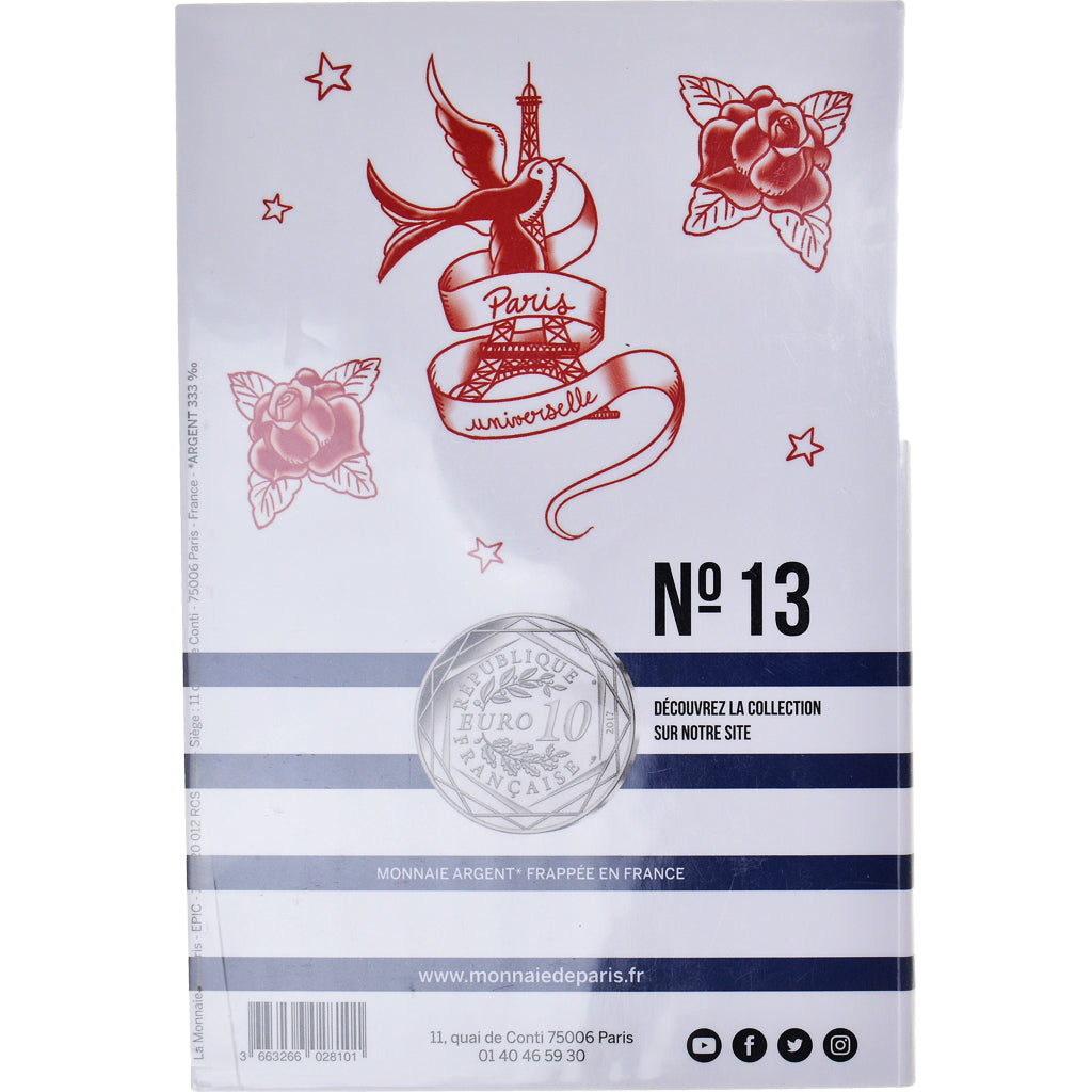 France, Monnaie de Paris, 10 Euro, La France Jean-Paul Gaultier (13/24), 2017