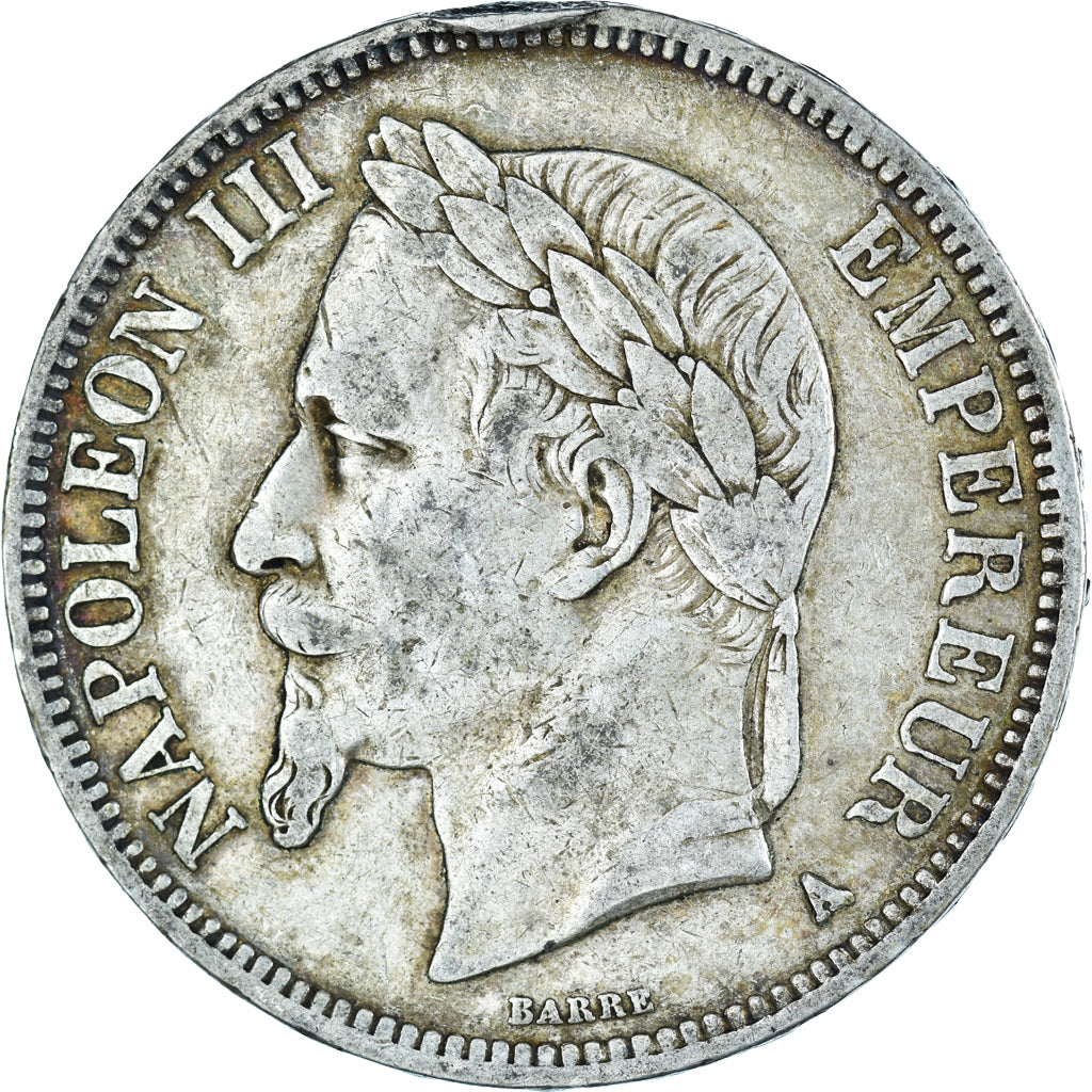 Monnaie, France, Napoleon III, 5 Francs, 1867, Paris, TB+, Argent, Gadoury:739