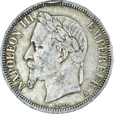 Monnaie, France, Napoleon III, 5 Francs, 1867, Paris, TB+, Argent, Gadoury:739