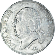 Moeda, França, Louis XVIII, 5 Francs, 1822, Paris, VF(30-35), Prata, KM:711.1