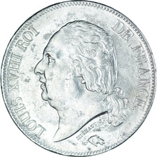 Moneta, Francia, Louis XVIII, 5 Francs, 1822, Lille, BB, Argento, KM:711.13